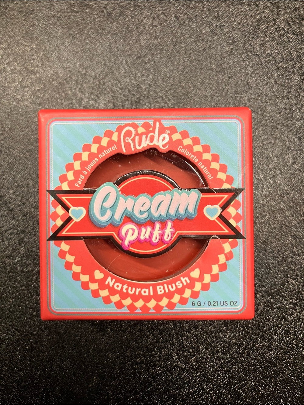 Rude Cosmetics Cream Puff Natural Blush - 21044 Fruit Tart 0.21 Oz Blush